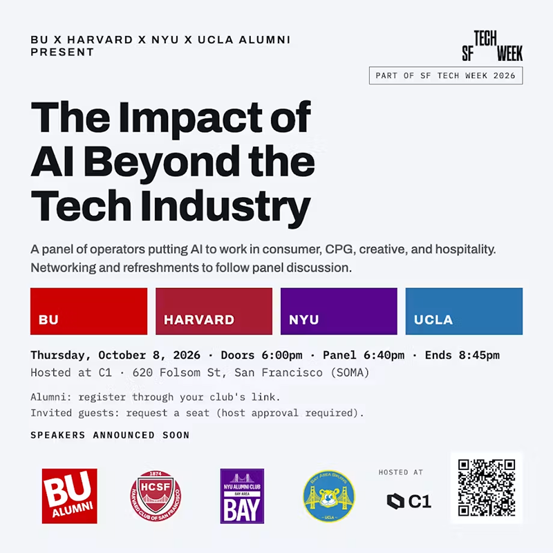 Bay Area Alumni Present: The Impact of AI Beyond Tech #SFTechWeek